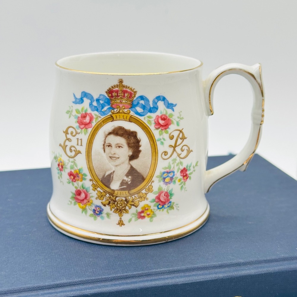 Queen Anne 1953 Queen Elizabeth II Coronation Commemorative Mug Fine Bone China